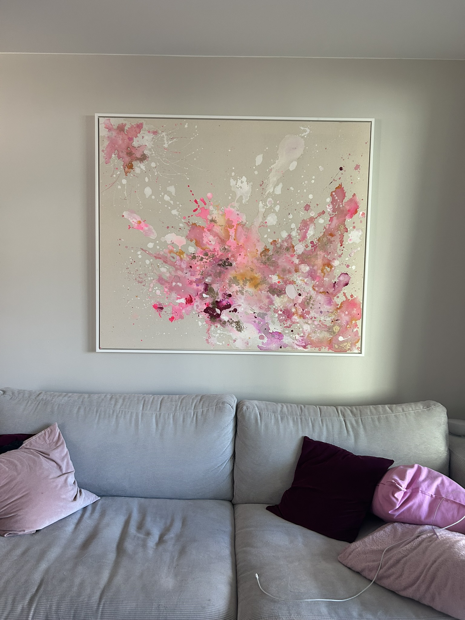 Pure, 2025, Acryl und Gold auf roher Baumwollleinwand, Ansicht 13